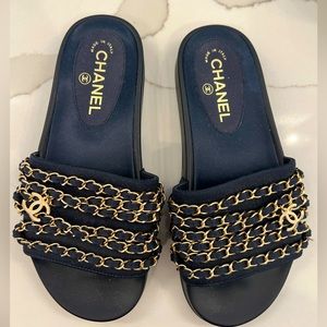 Chanel CC Slide Sandals